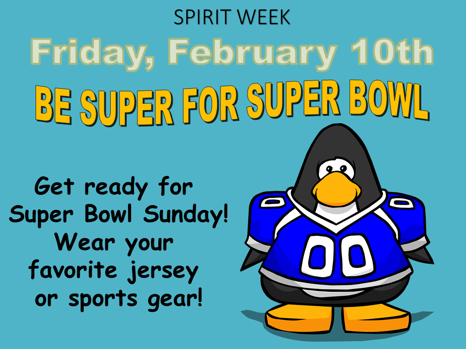 Spirit Day - Friday, February 10th